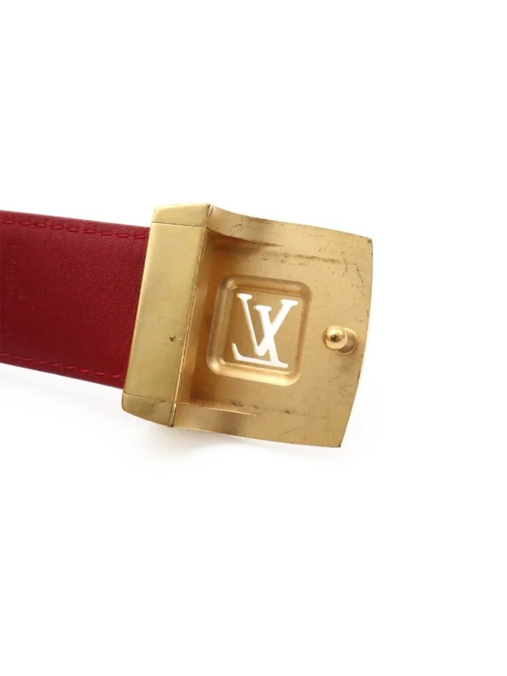 Louis Vuitton Monogram Multicolor Ceinture Carre Belt Leather Blanc White 80
